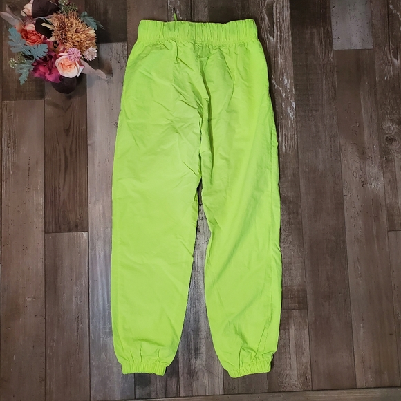 ZENANA Women's Lightweight Track Pants Neon Green Highlighter Yellow Size Large - Picture 14 of 16